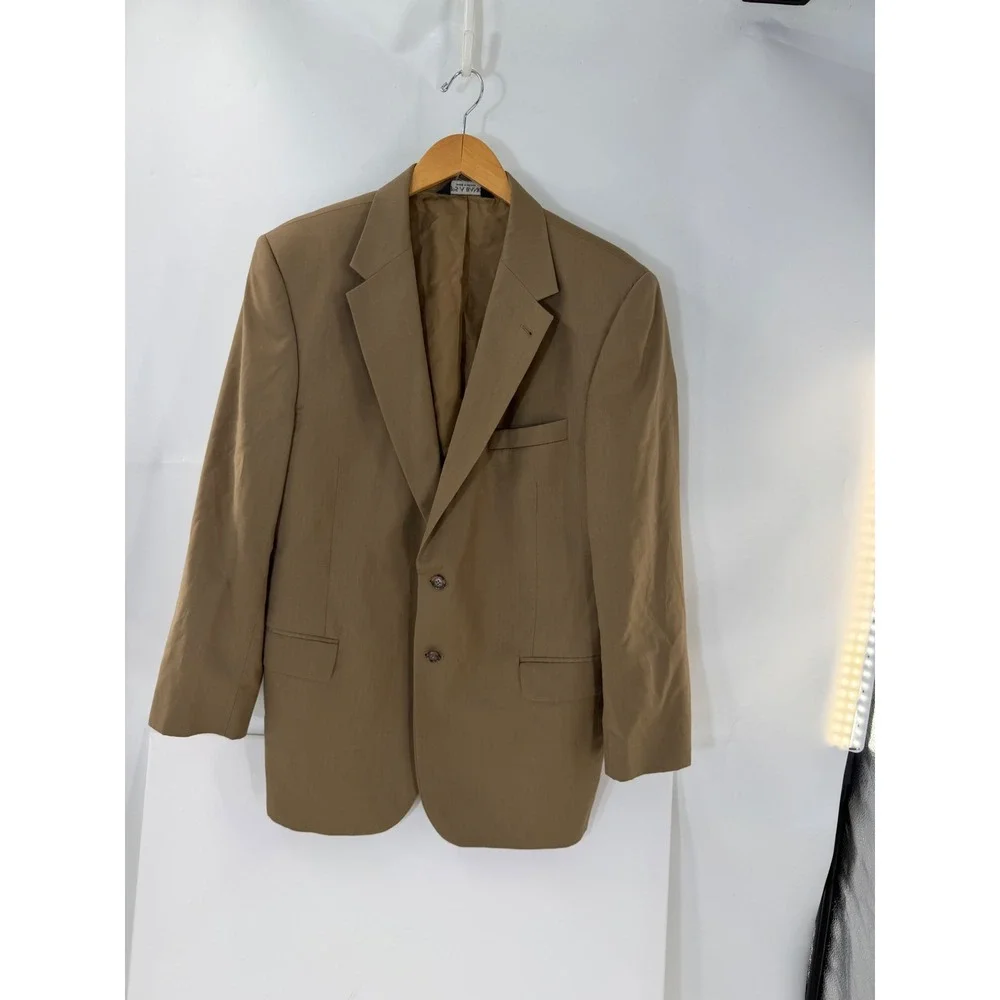Jos. A. Bank Signature Coll Tan Wool Blazer Sport Coat 2 Button 44 RG Portly